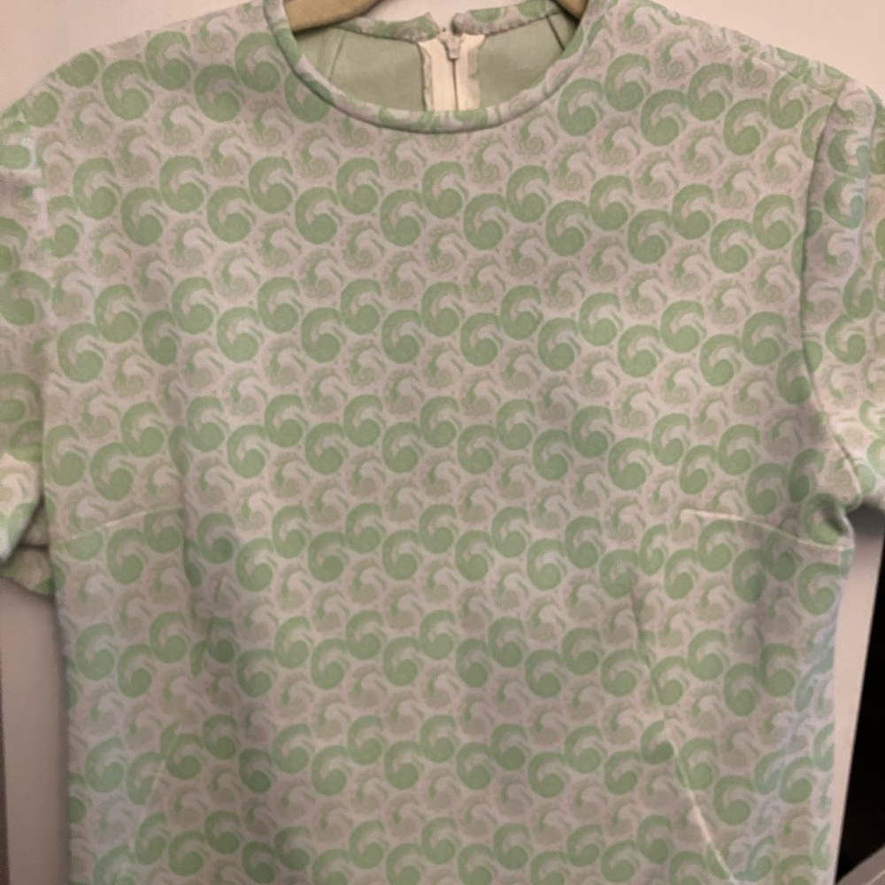 Chic Mint Patterned Mini Dress - Picture 5 of 7
